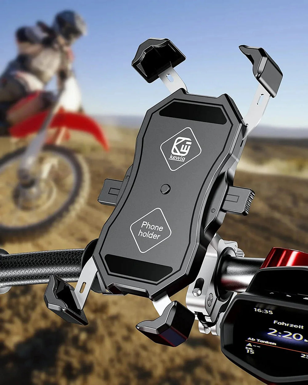 Bike Phone Mount with 360 Degree Rotation & Quick Touch Lock & Release