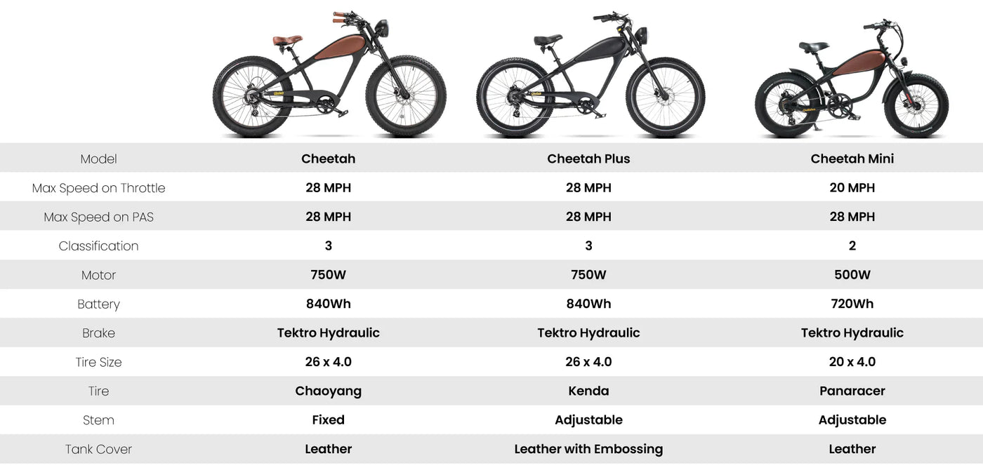 REVI Cheetah PLUS 750w Step Over Ebike 26x4 Fat Tire Electric Vintage eBike - Image 7