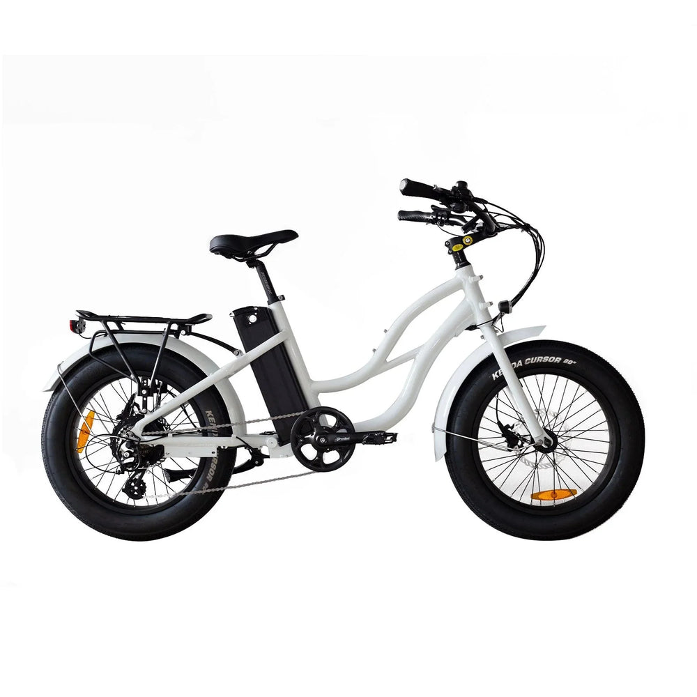 Coastal Cruiser 52V 20 Thru 750W Step Thru Ebike 20x4 Fat Tire Mini Electric Beach Cruiser - Image 3