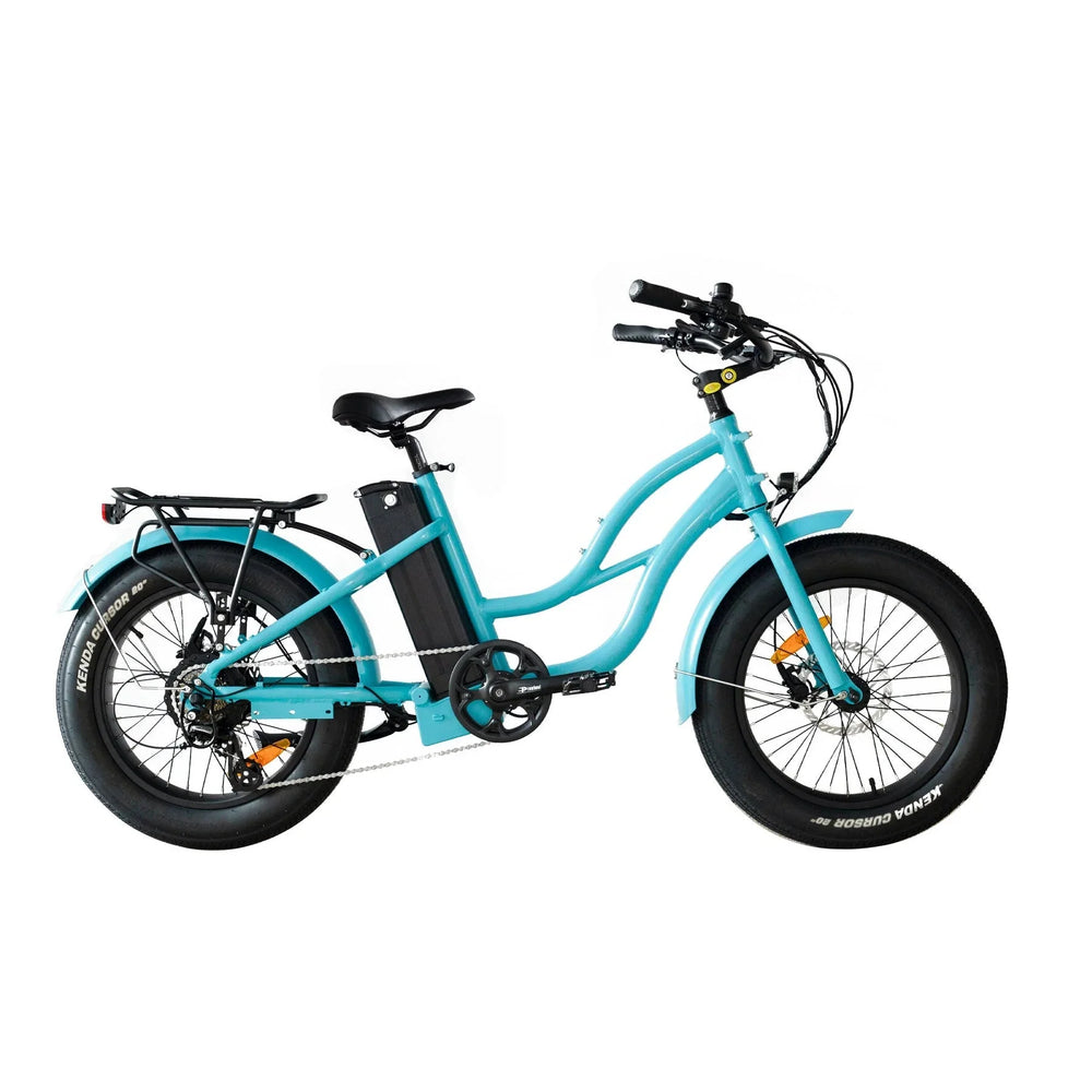 Coastal Cruiser 52V 20 Thru 750W Step Thru Ebike 20x4 Fat Tire Mini Electric Beach Cruiser - Image 4