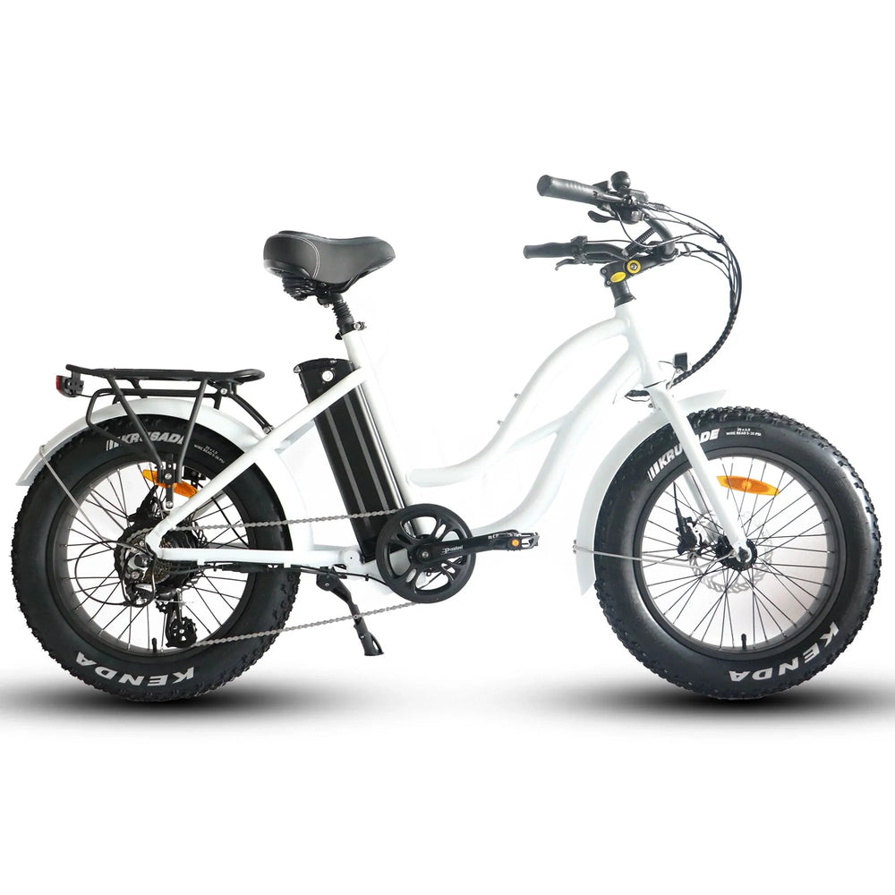 Coastal Cruiser 52V 20 Thru 750W Step Thru Ebike 20x4 Fat Tire Mini Electric Beach Cruiser - Image 6