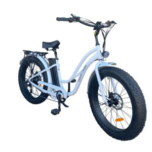 Coastal Cruiser 52V 26 Thru 750W Step Thru Ebike 26x4 Fat Tire Fat Tire Electric Beach Cruiser