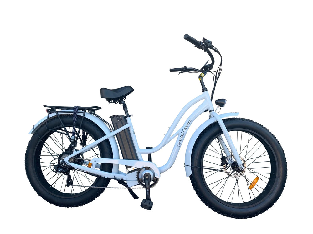 Coastal Cruiser 52V 26 Thru 750W Step Thru Ebike 26x4 Fat Tire Fat Tire Electric Beach Cruiser - Image 5