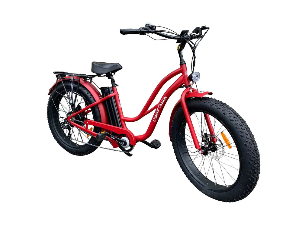 Coastal Cruiser 52V 26 Thru 750W Step Thru Ebike 26x4 Fat Tire Fat Tire Electric Beach Cruiser - Image 2