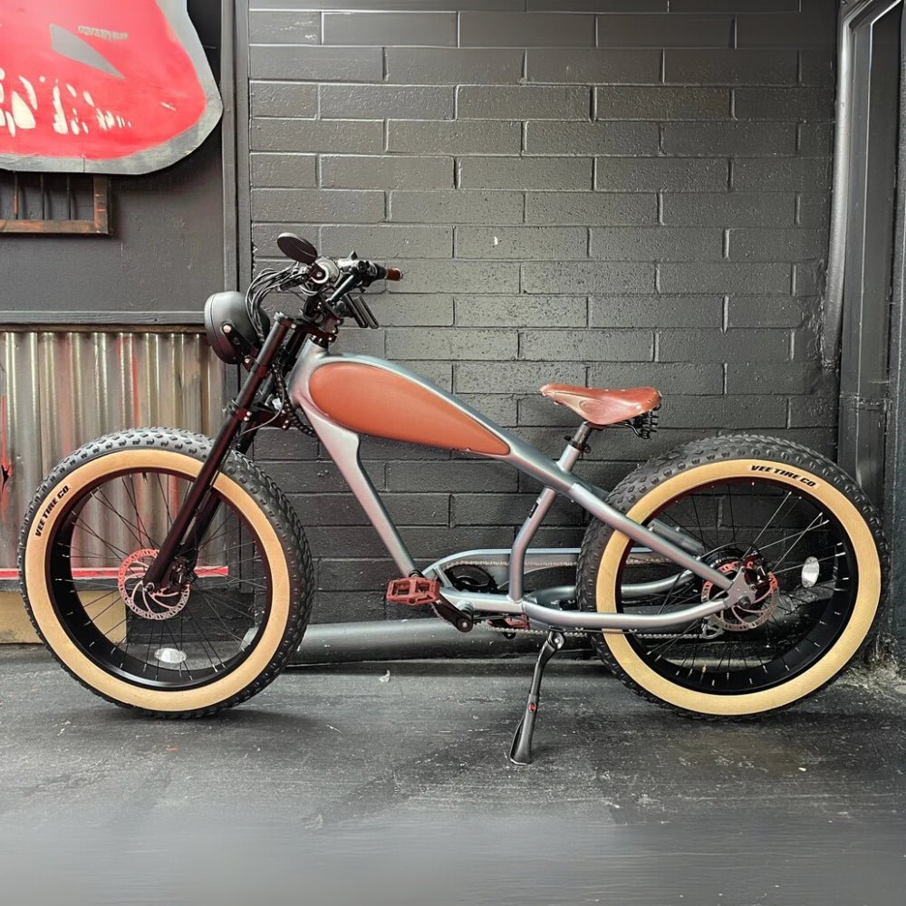 Custom Cheetah Plus Baja Edition Electric Fat Tire eBike – 750W Vintage Style by REVI