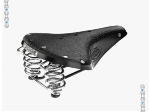 eBike Black Leather Brooks Saddle Wide for Ebike