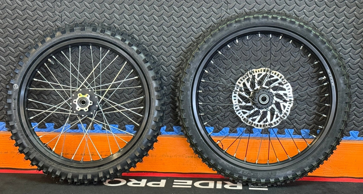 Eride 2.0 eMoto Wheel Set CST Knobby 17"/19" Front & Rear Wheel & Tire Set for Electric Dirt Bikes *Does not include rotor or sprocket* - Image 2