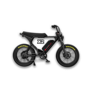 MACFOX X2 Electric Fat Tire Mountain eBike-Step Over 750 w Electric e-Moto Style eBike