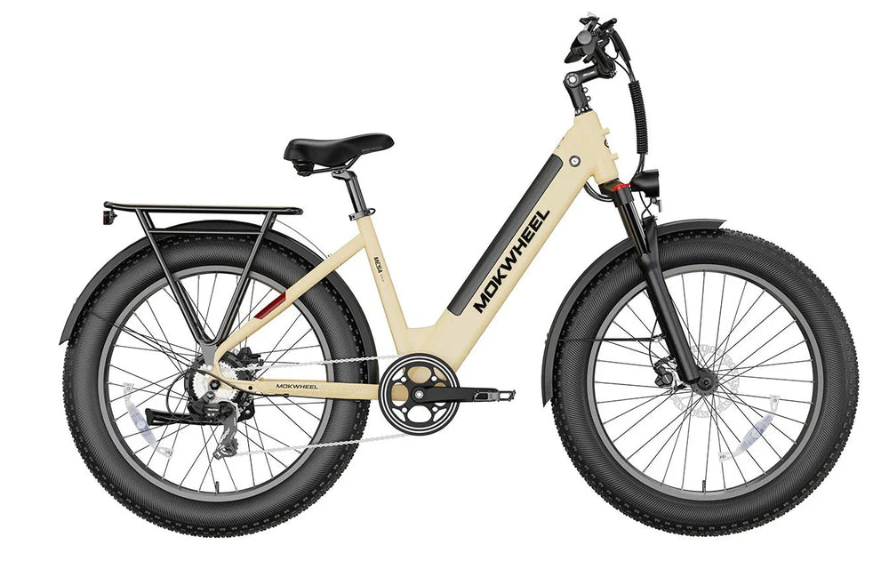 MOKWHEEL Mesa Plus ST 750 w Step Thru Ebike 26x4 Fat Tire Fat Tire Electric Beach Cruiser eBike - Image 3