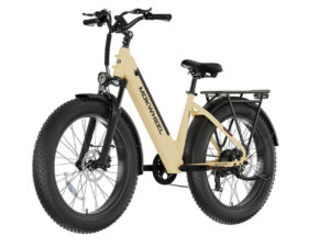 MOKWHEEL Mesa Plus ST 750 w Step Thru Ebike 26x4 Fat Tire Fat Tire Electric Beach Cruiser eBike
