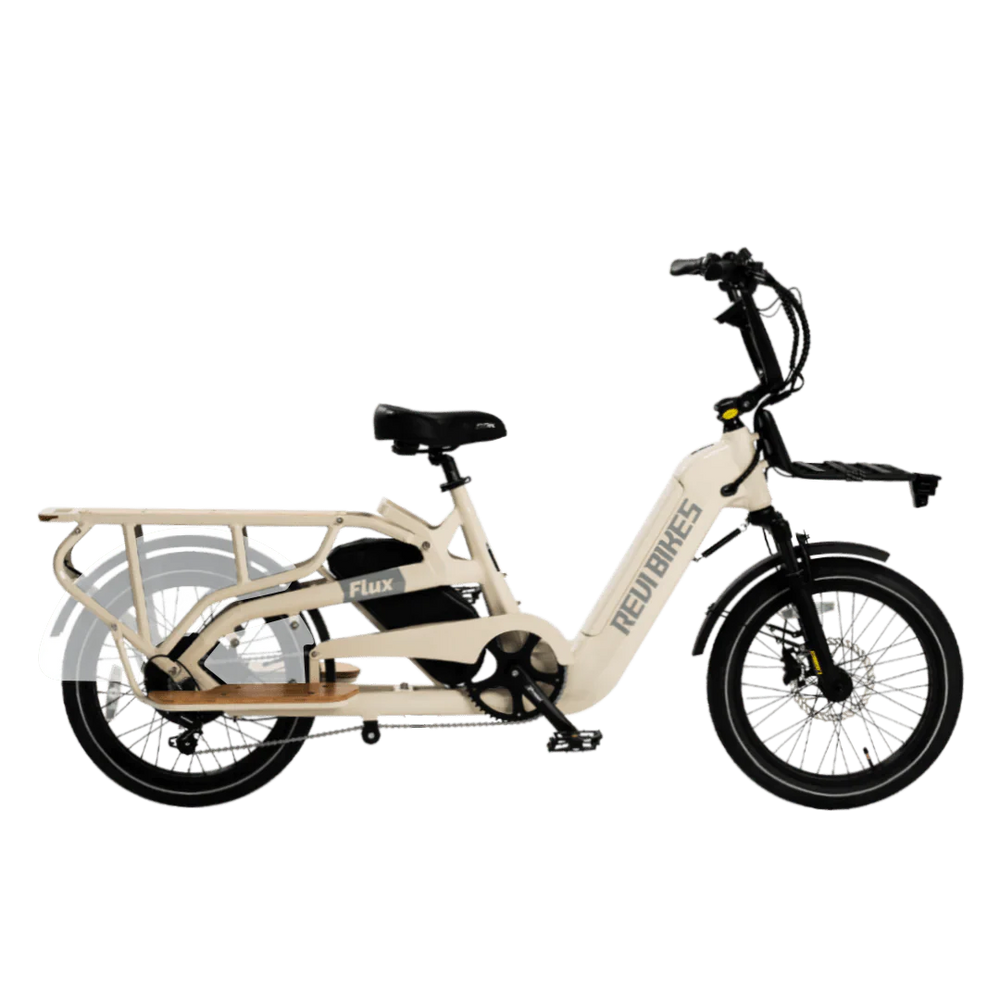 REVI Flux 750w Step Thru Ebike 20x2.4 Fat Tire Mini Fat Tire Electric Cargo eBike - Image 2