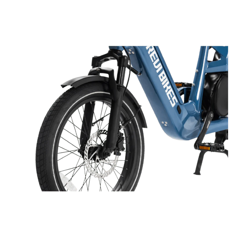 REVI Flux 750w Step Thru Ebike 20x2.4 Fat Tire Mini Fat Tire Electric Cargo eBike - Image 7