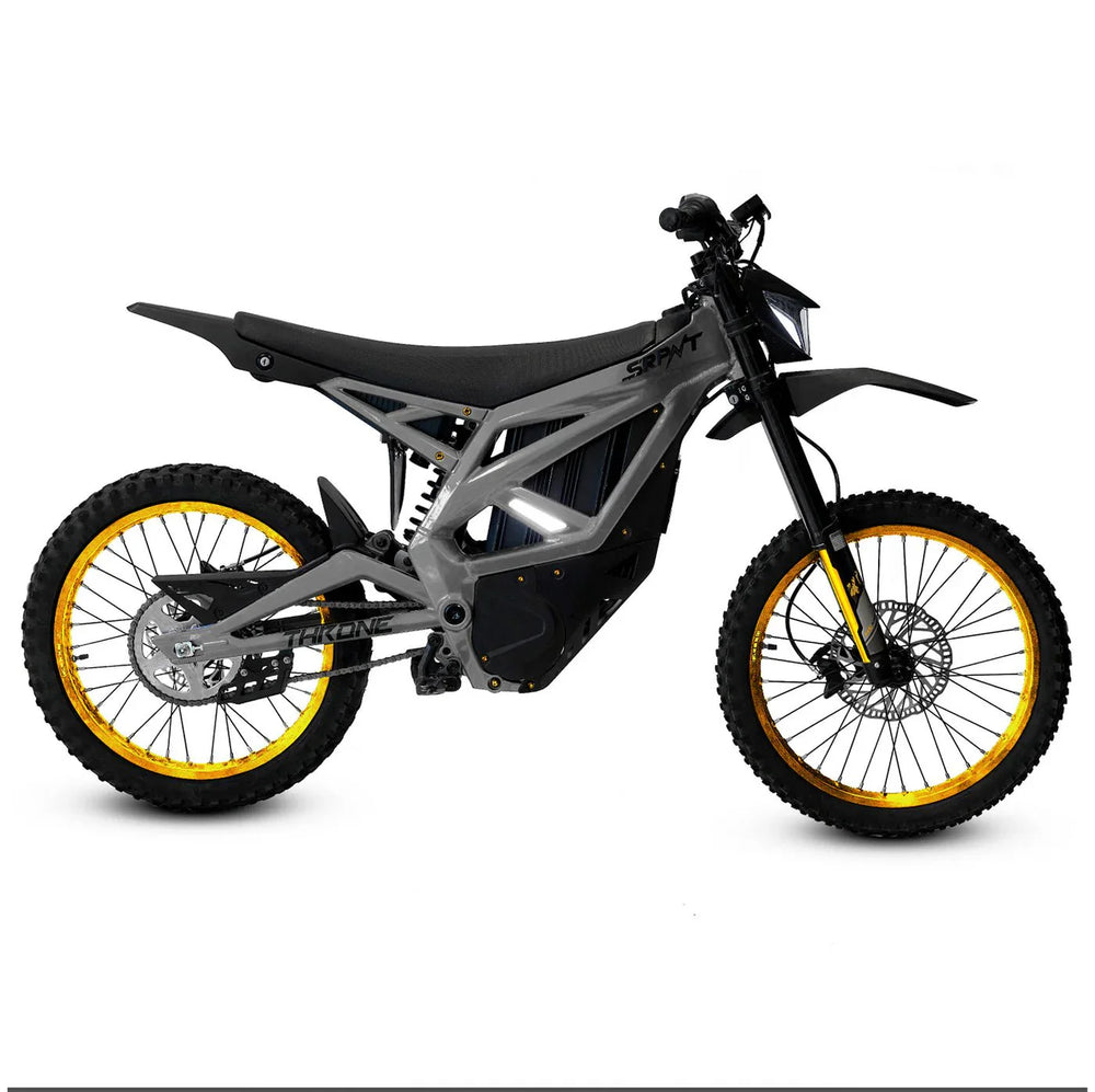 Throne SRPNT Grey Gold Electric Dirt Bike – 12,500W Mid-Drive Power with 72V Battery System - Image 2