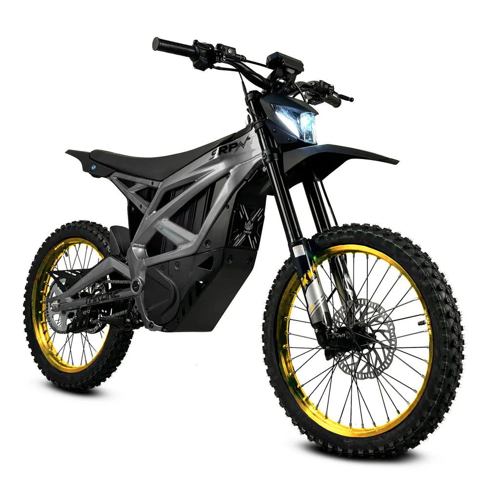Throne SRPNT Grey Gold Electric Dirt Bike – 12,500W Mid-Drive Power with 72V Battery System